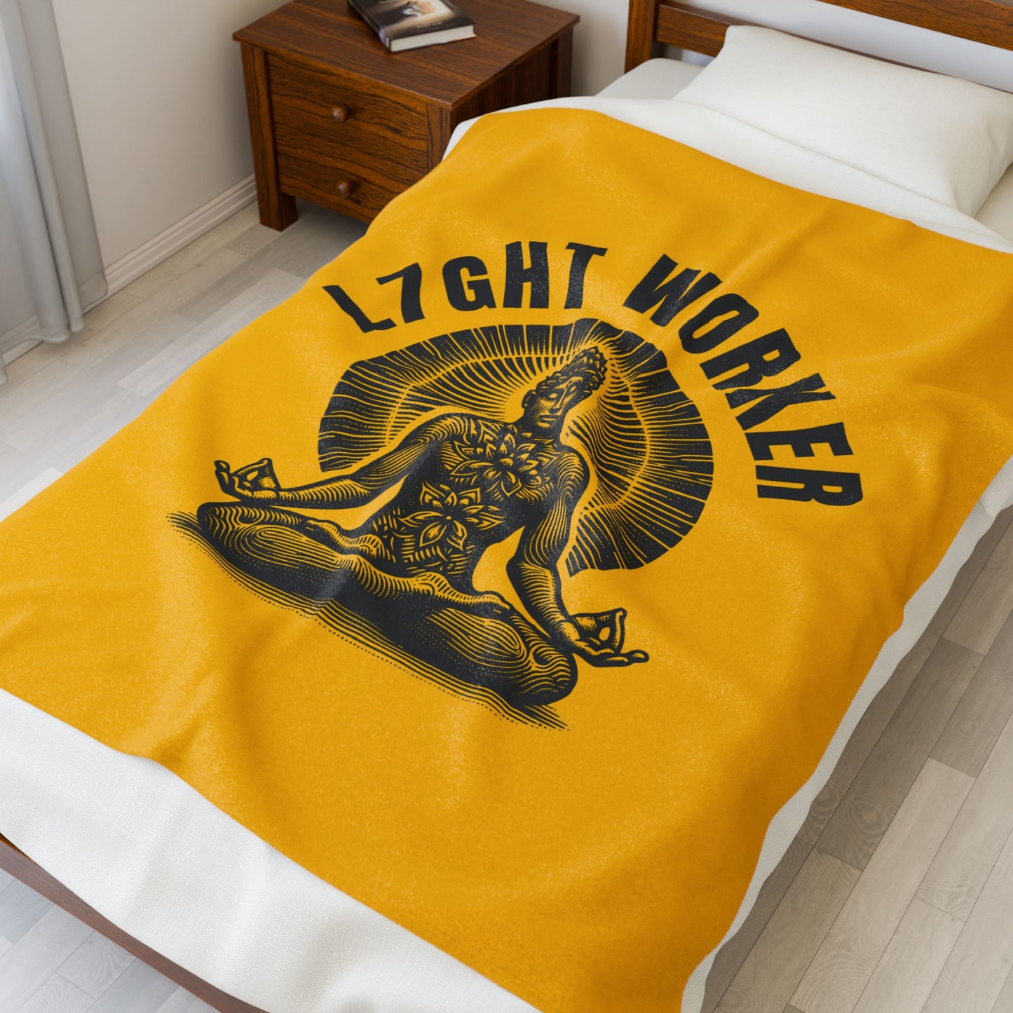 Velveteen Plush Blanket L7GHT WORKER Design
