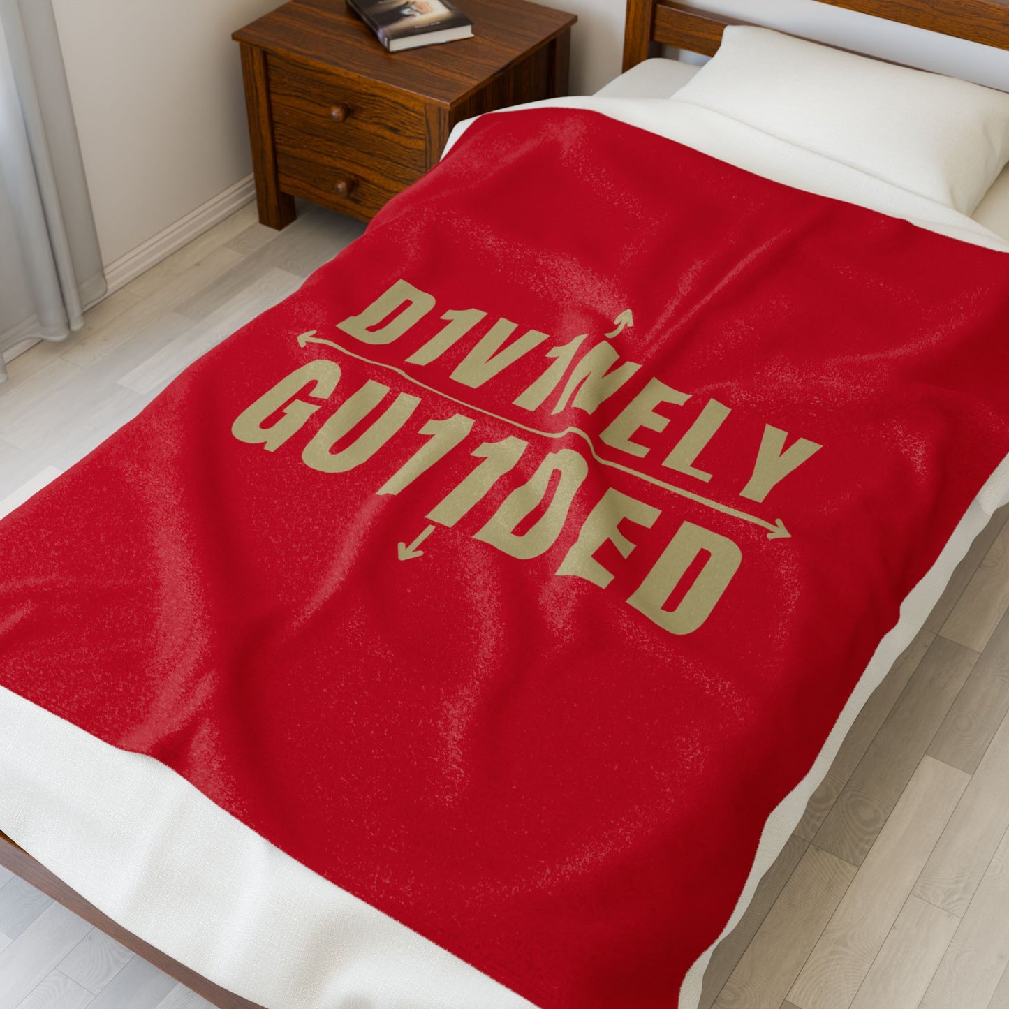 Velveteen Plush Blanket D1V1NELY GU11DED Design