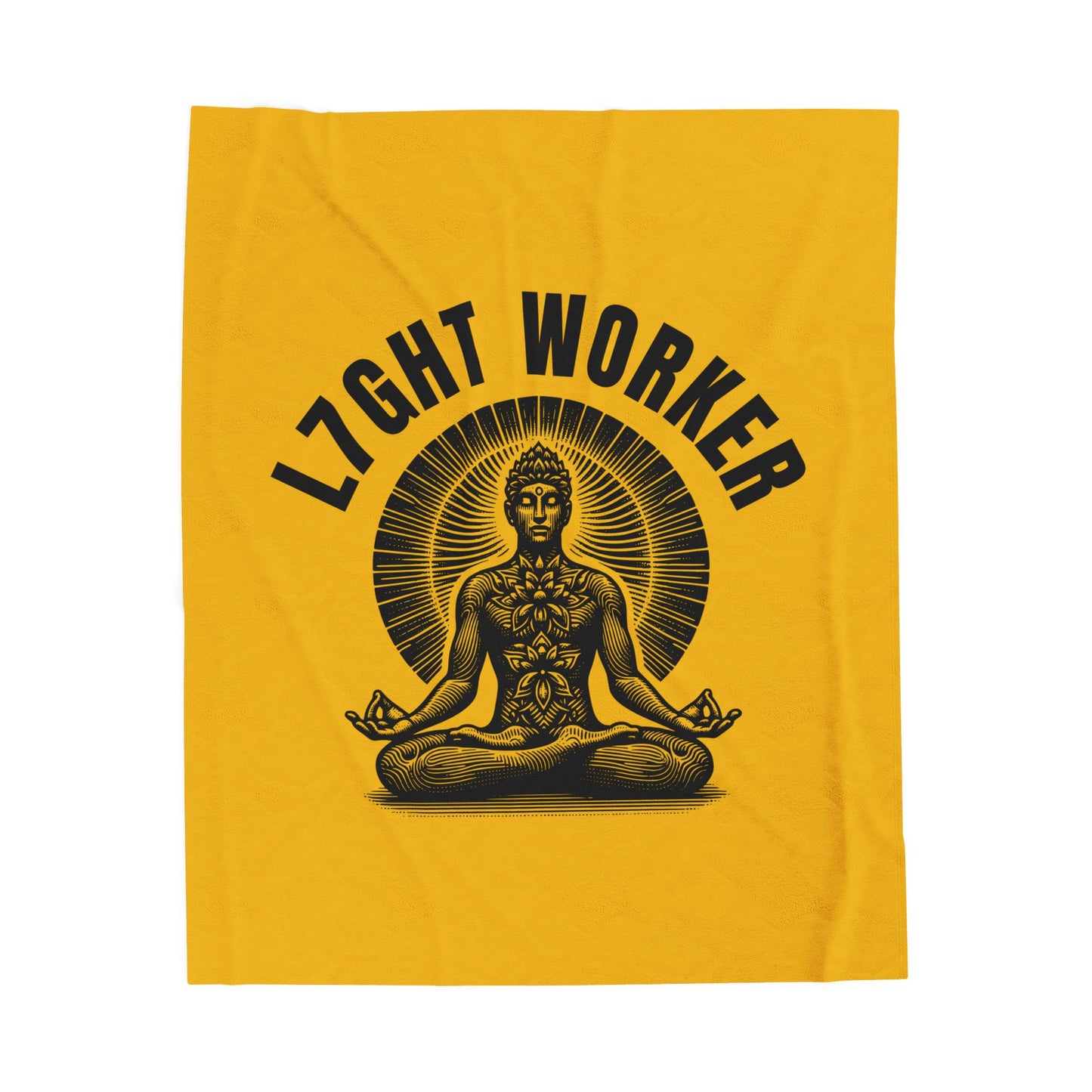 Velveteen Plush Blanket L7GHT WORKER Design